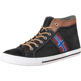 Deels leren Sneaker UTAH High Heren