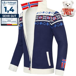 Norweger Strickjacke mit Teddyfell CANADIAN Herren