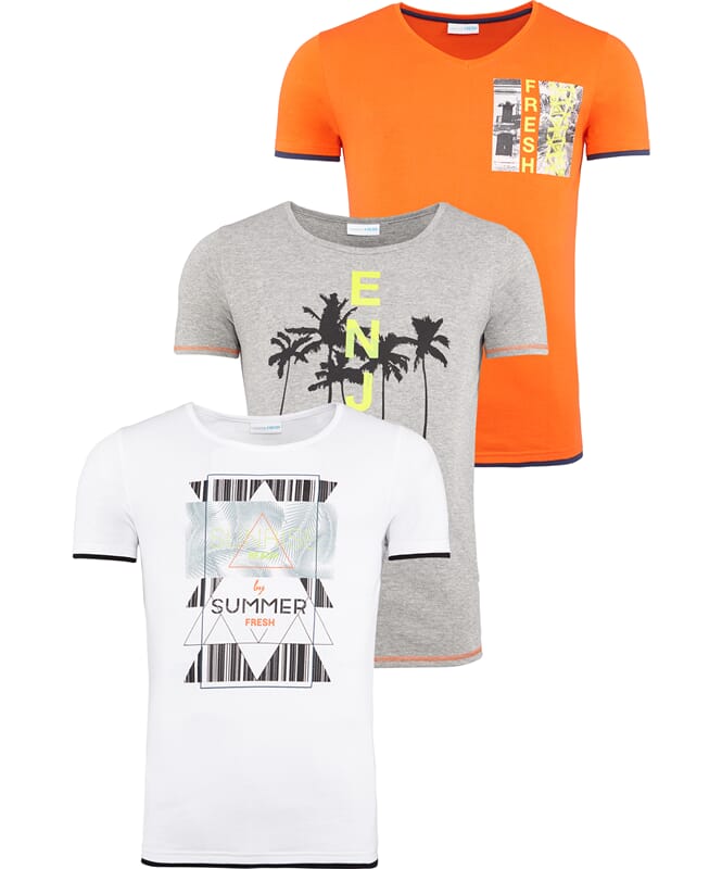 Summerfresh T-Shirts, 3er Pack, Herren, Gr. M