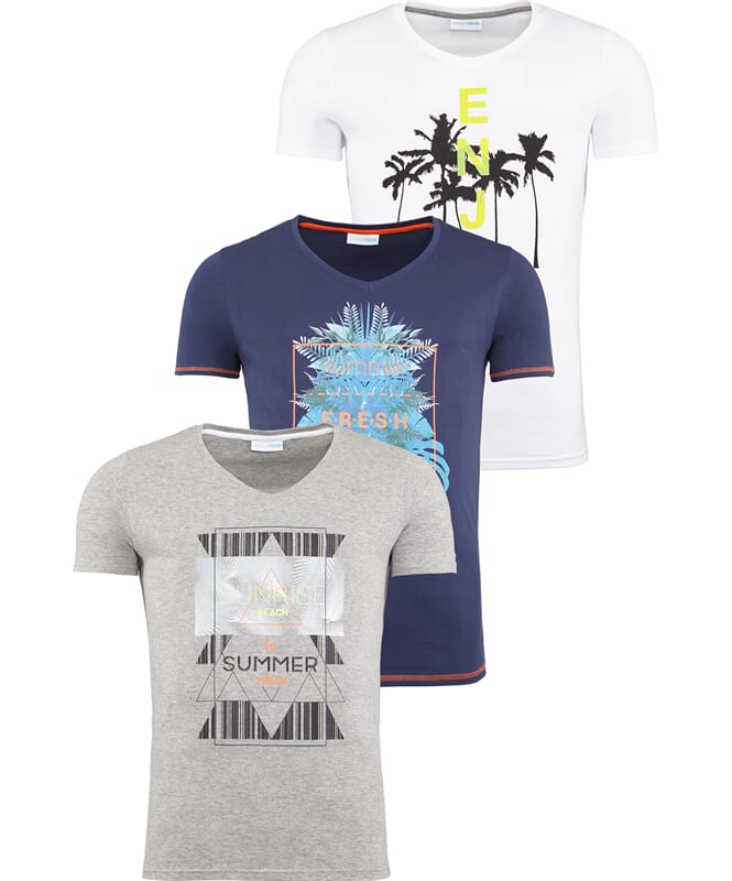 Summerfresh T-paita, 3 kpl, Herrat, koko XL