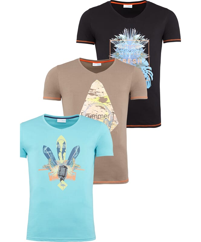 Summerfresh T-Shirts, 3er Pack, Herren, Gr. 3XL