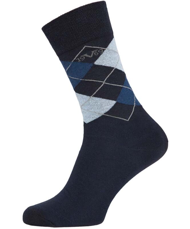 19V69 5 pack zakelijke sokken geruit Heren navy_blau