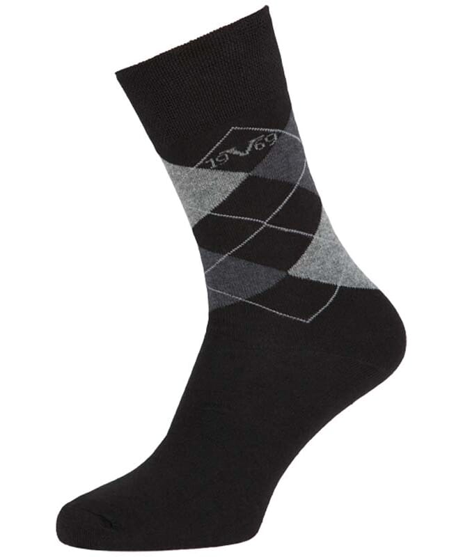 19V69 5 Pack Business Socks Checkered Men schwarz_grau