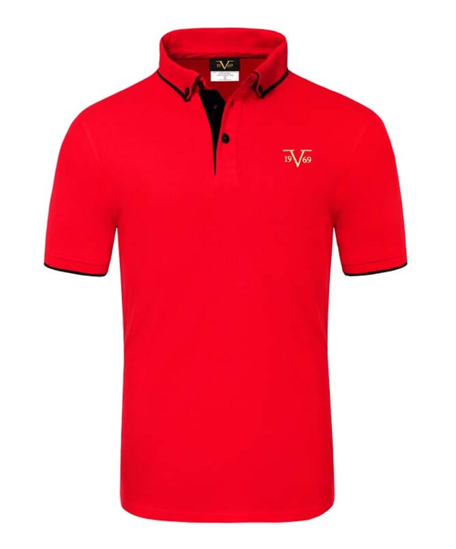 19V69-Poloshirt Heren red