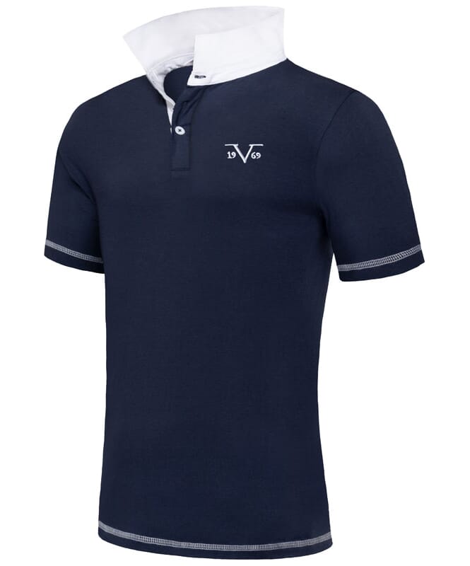 19V69 Shirt polo Homme navy-weiß