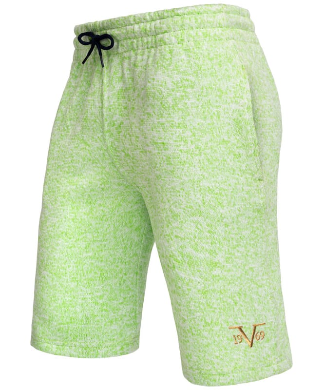 19V69 Fleece shorts Men green flash