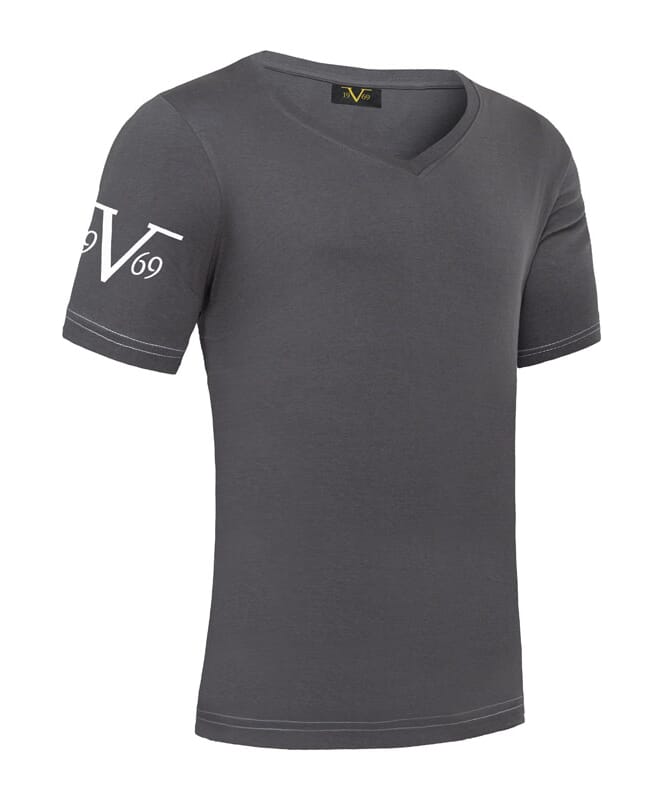 T-Shirt V-Neck Herren anthrazit