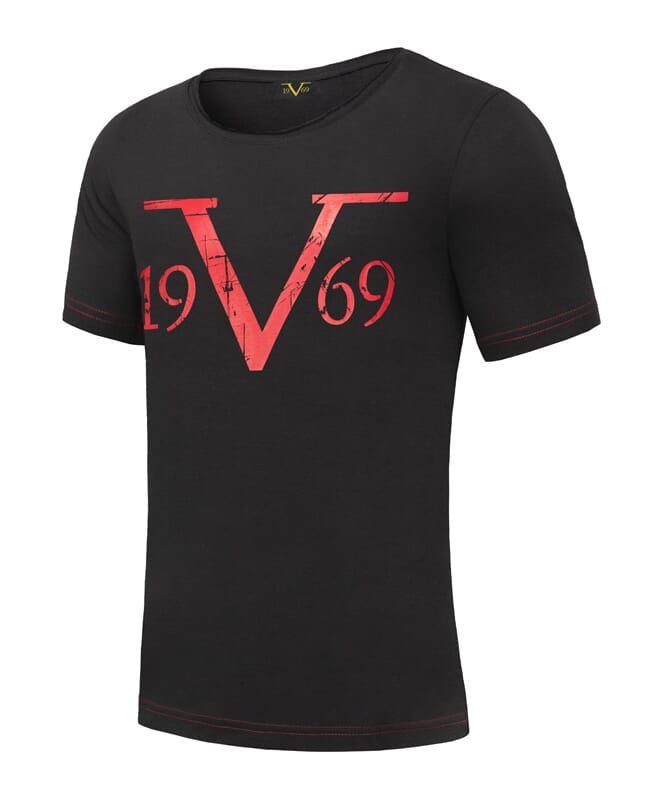 19V69 T-Shirt Homme schwarz