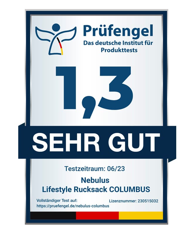 Großer Lifestyle Rucksack &#8211; Tasche COLUMBUS schwarz-schwar
