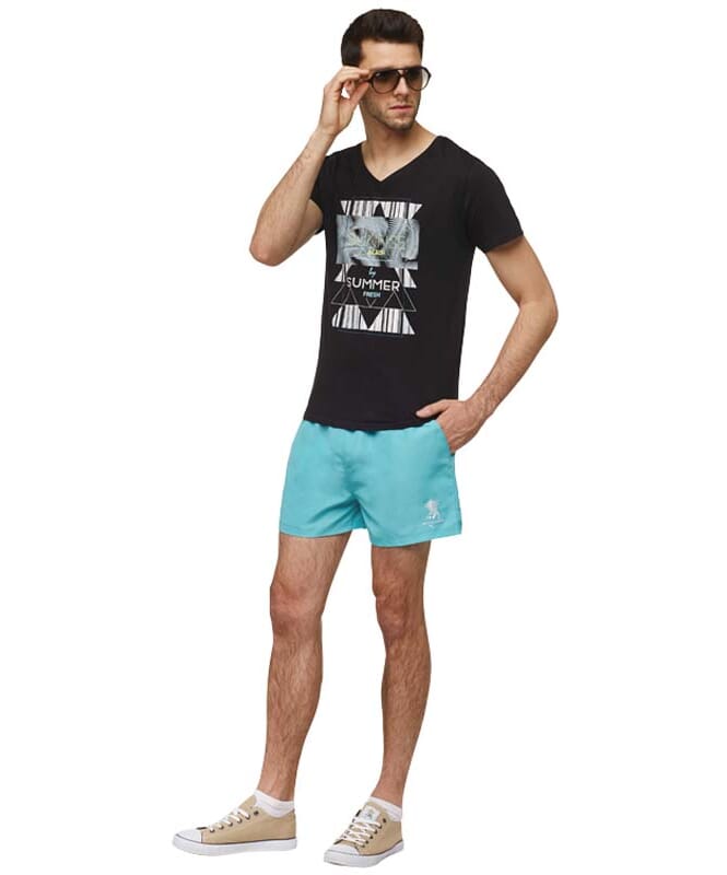 Summerfresh T-Skjorte BOARDING Menns schwarz