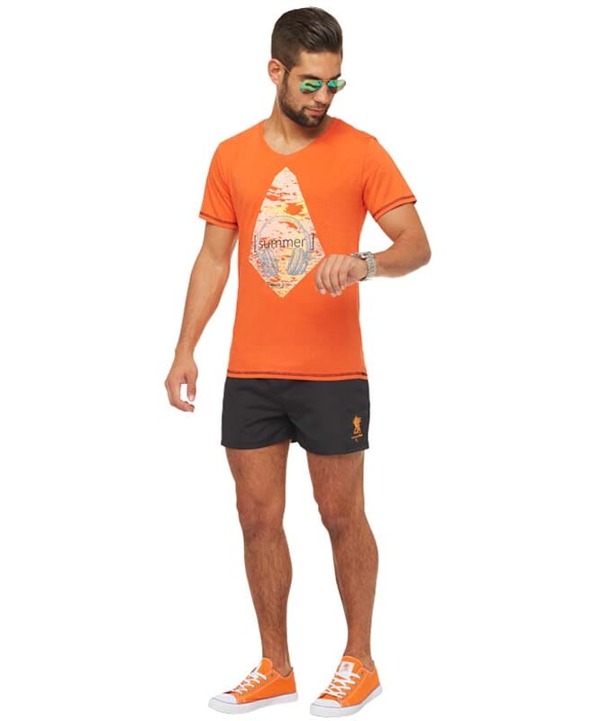 Summerfresh Camiseta FLORIS Hombres orange