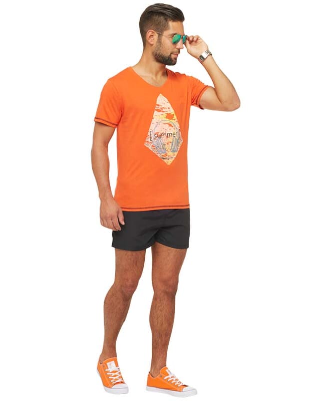 Summerfresh T-Shirt FLORIS Heren orange