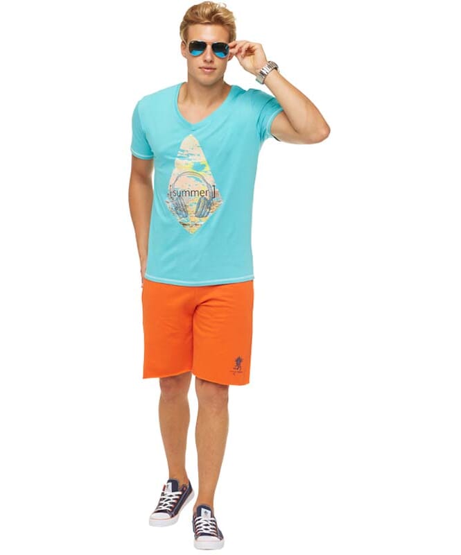 Summerfresh T-Shirt FLORIS Mænd hellblau