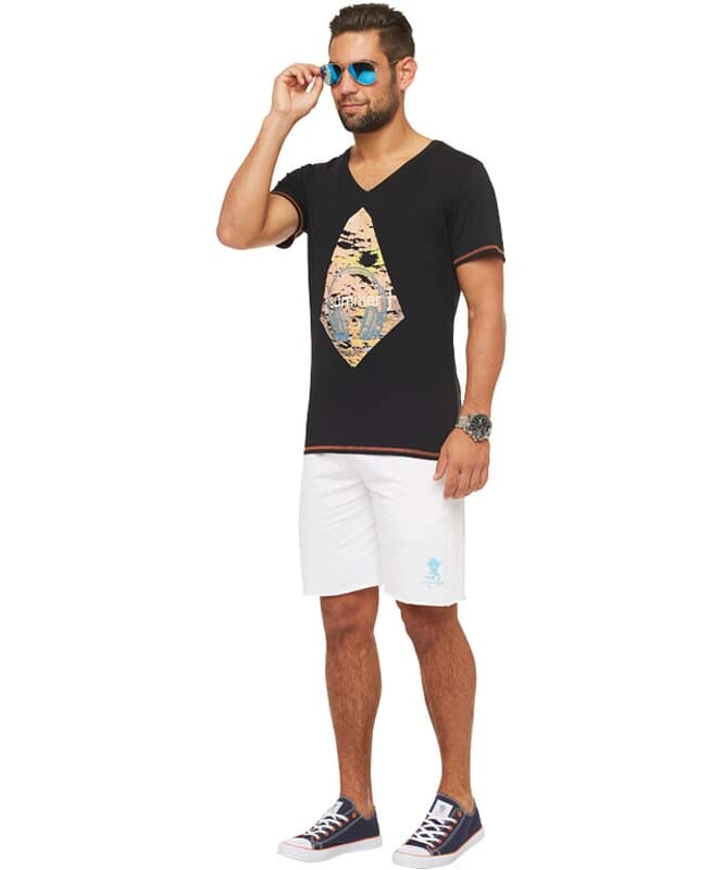 Summerfresh T-Shirt FLORIS Homme schwarz