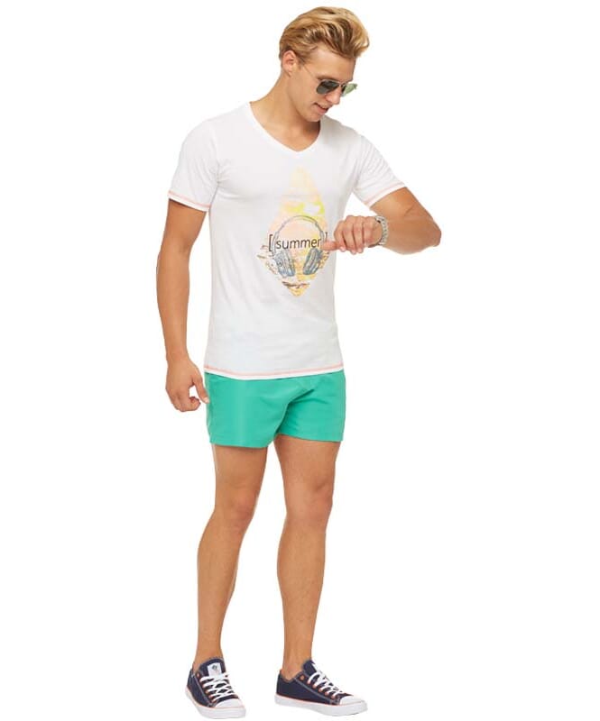 Summerfresh Camiseta FLORIS Hombres weiß