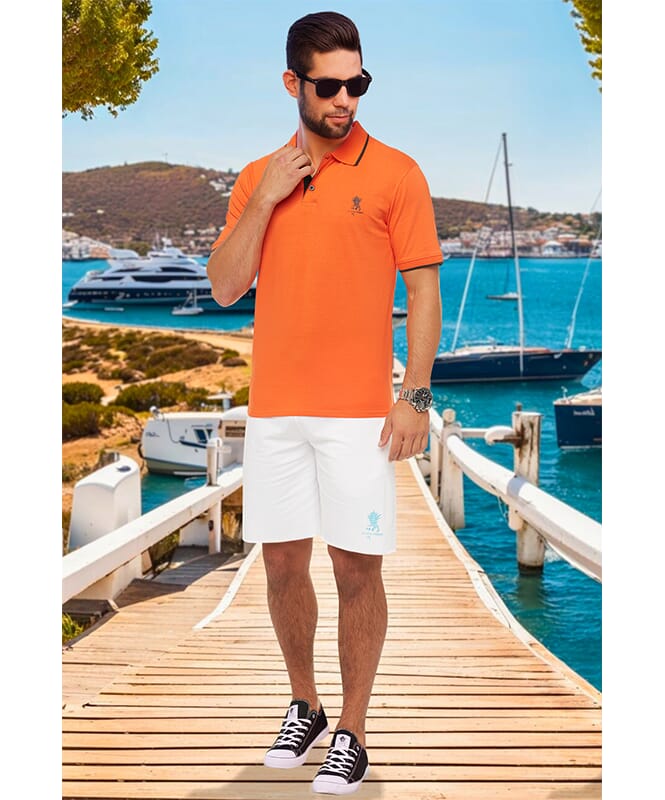 Summerfresh Camiseta Polo SINES Hombres naranja