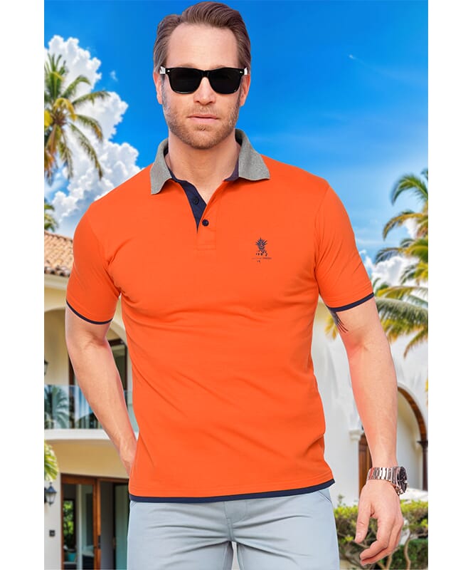 Summerfresh Camiseta polo KEYS Hombres naranja