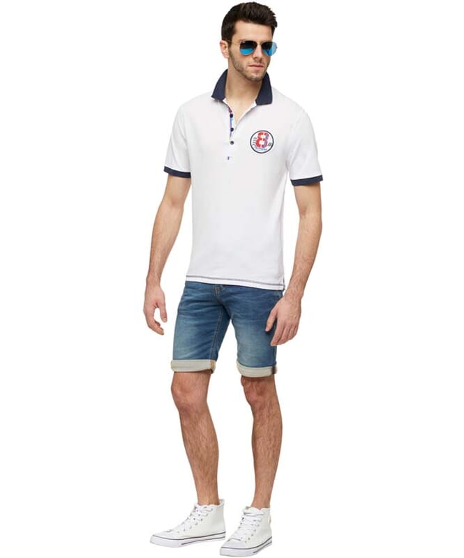 Camiseta polo SEASIDE Hombres weiß