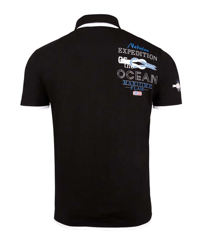 Camiseta polo OCEAN-BLUE Hombres deep-black