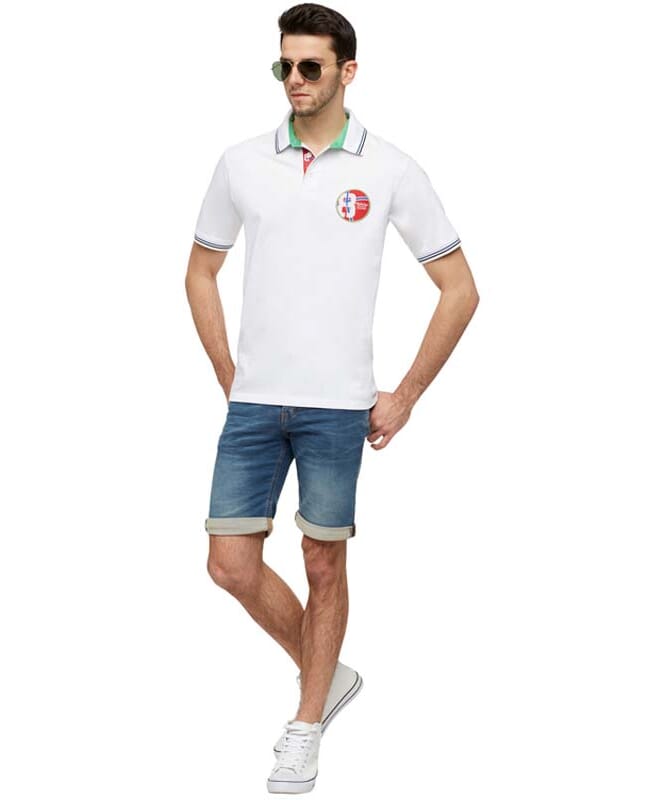 Camiseta polo LAUX Hombres weiß
