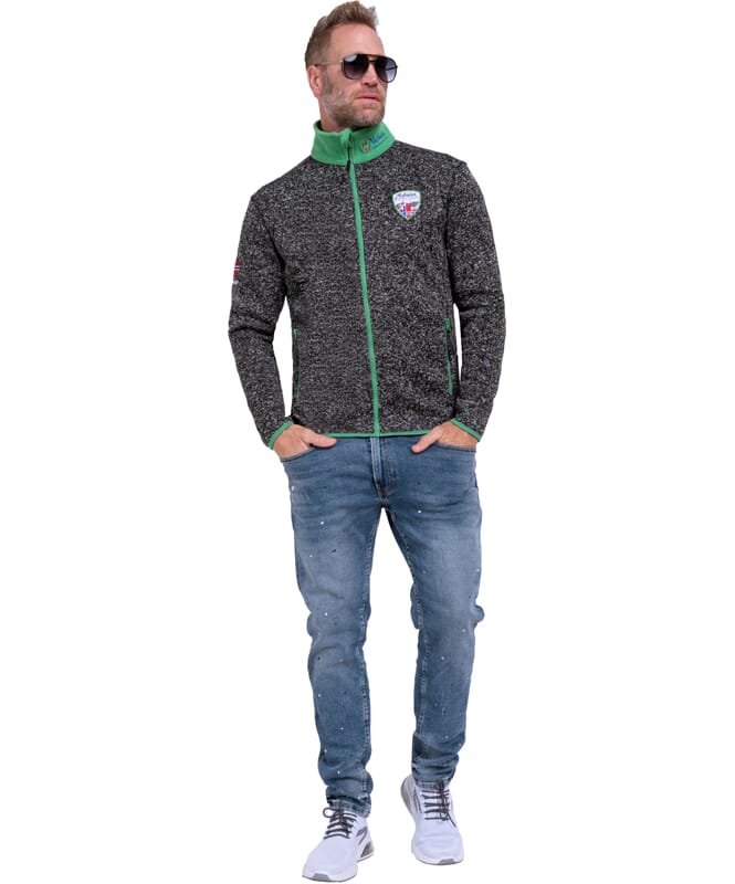 Fleece Jacket VLADO Men schwarz-grün