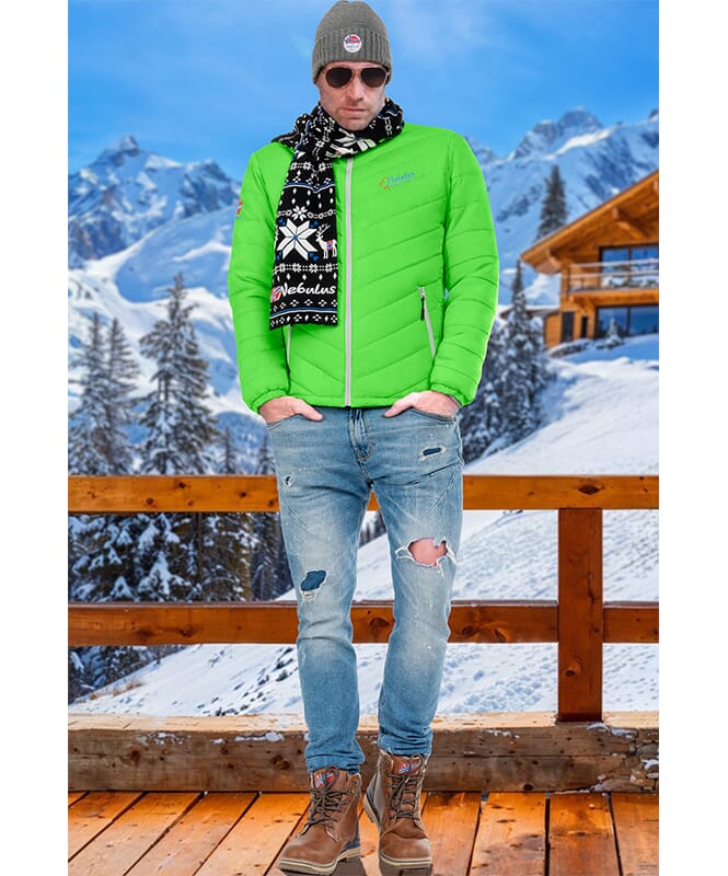 Winter Jacket LEMAN Men lime green