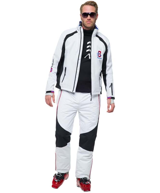 Softshell Ski Jacket VIGGO Men weiß-schwarz