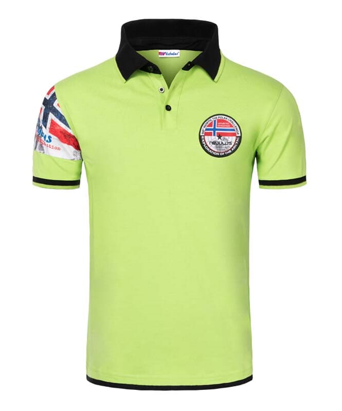 Polo Shirt PARAS Men limegreen-blac