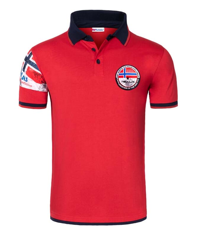 Shirt polo PARAS Homme rot-navy