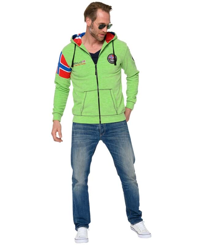 Fleece Jacket SEARCHER Men lime_green-mel