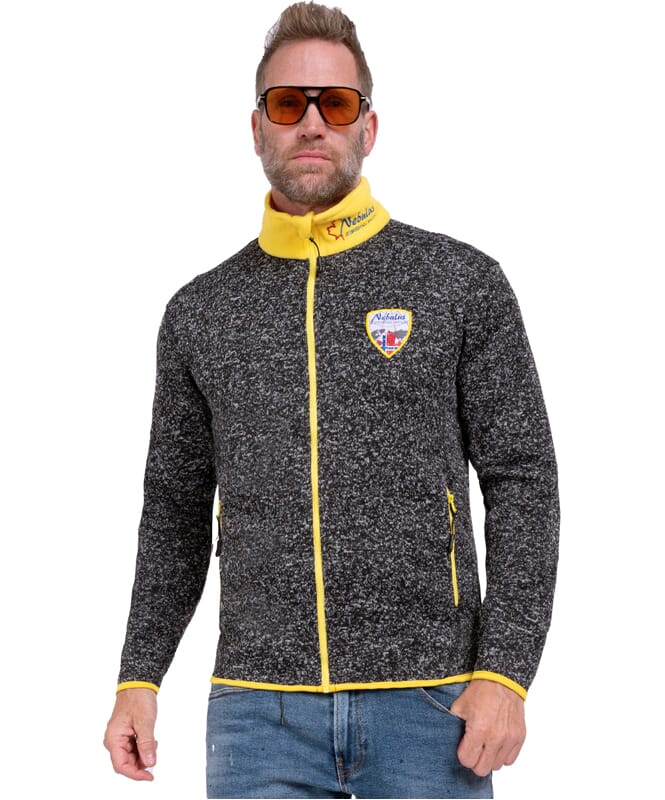 Fleece Jacket VLADO Men schwarz-gelb