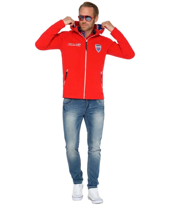 Fleece jas SCHWEDEN Heren rot