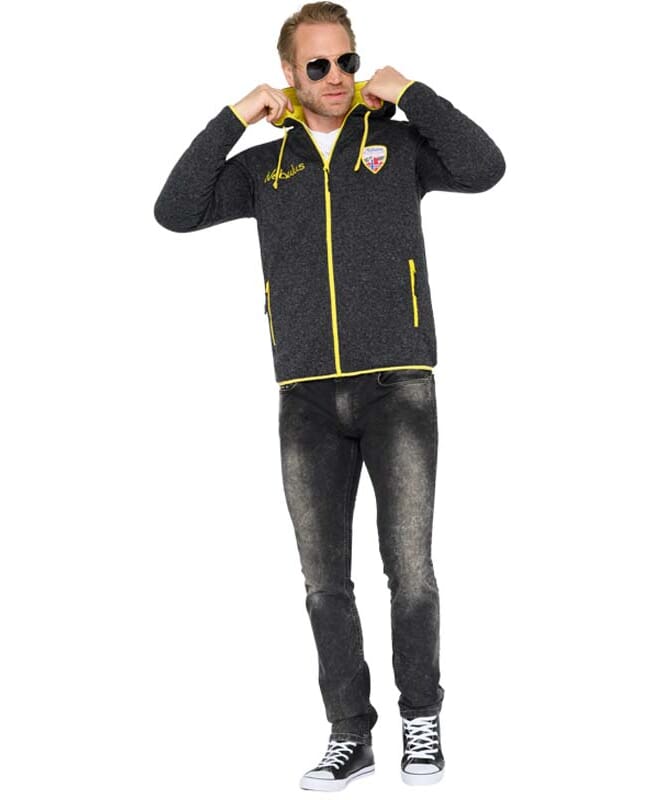 Fleece Jacket VLADIMIR Men schwarz-gelb