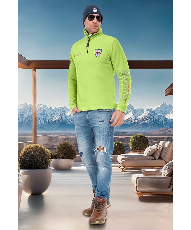 Pull en polaire SKANDINAVIA Homme lime