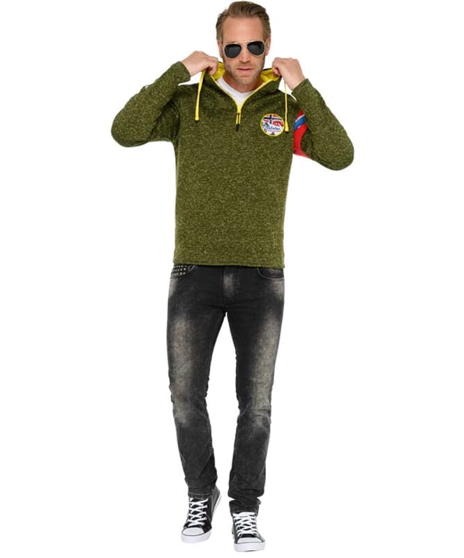 Fleece Jumper COSTRA Men gap-grün mel