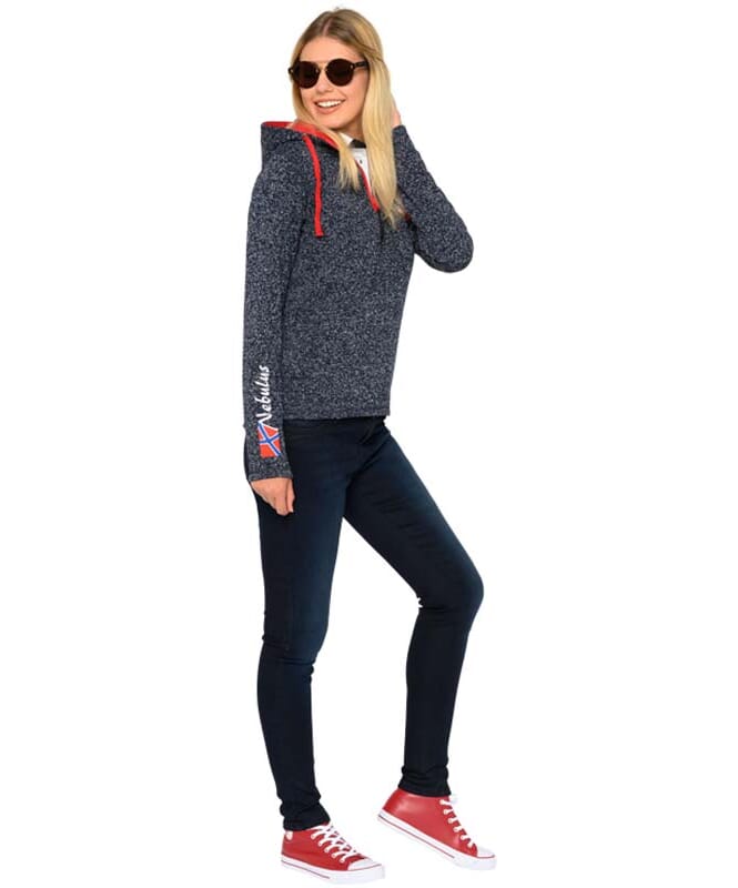 Pull en polaire COSTRA Femme navy meliert