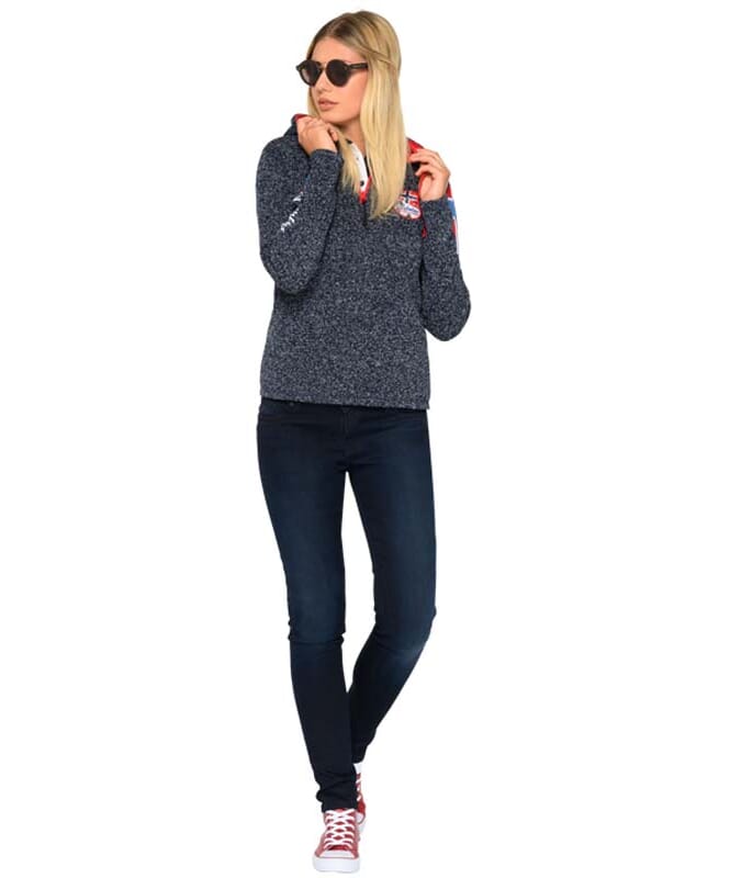 Pull en polaire COSTRA Femme navy meliert