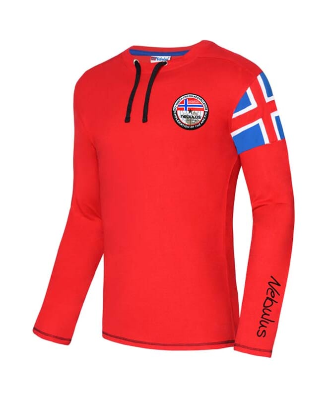 Long-sleeved shirt FRERK Men rot-schwarz