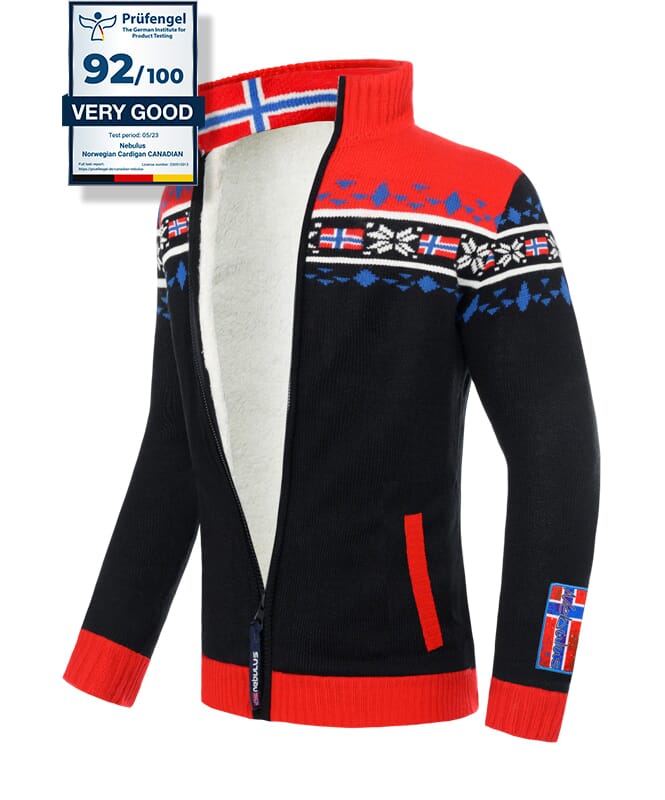 Norwegian Jacket CANADIAN Men schwarz-rot