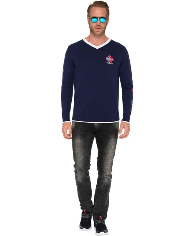 Pull-over FENRIS Homme navy-weiß