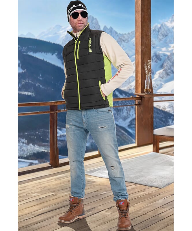 Vest REVIVAL Men schwarz - lime