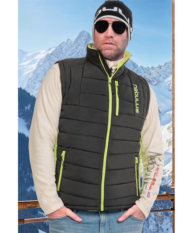 Gilet REVIVAL Uomo schwarz - lime