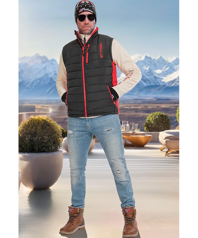 Vest REVIVAL Men schwarz - rot