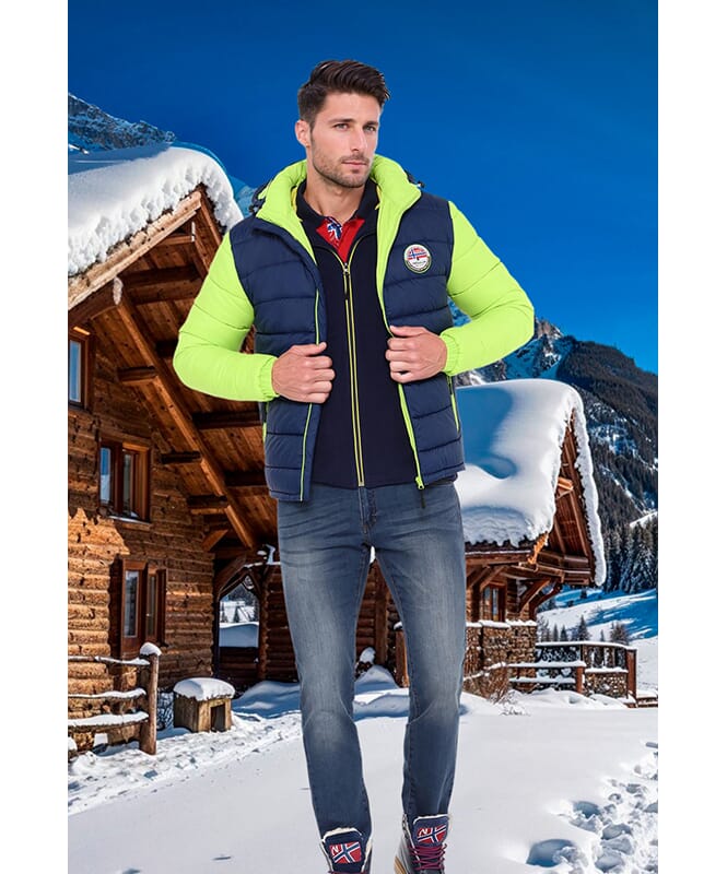 Winter Jacket UNIMAK Men navy - green_f