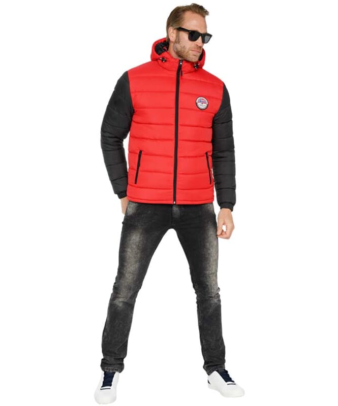 Winter Jacket UNIMAK Men rot - schwarz