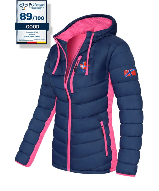 Winter Jacket MERIK Women navy-pink