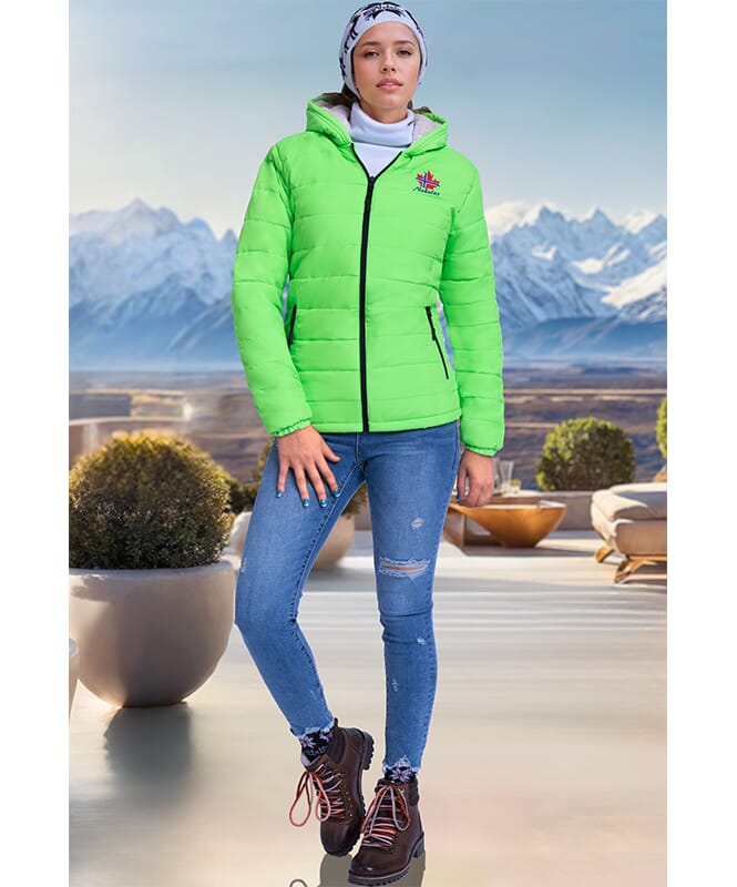 Winter Jacket GLOWFUR Women lime