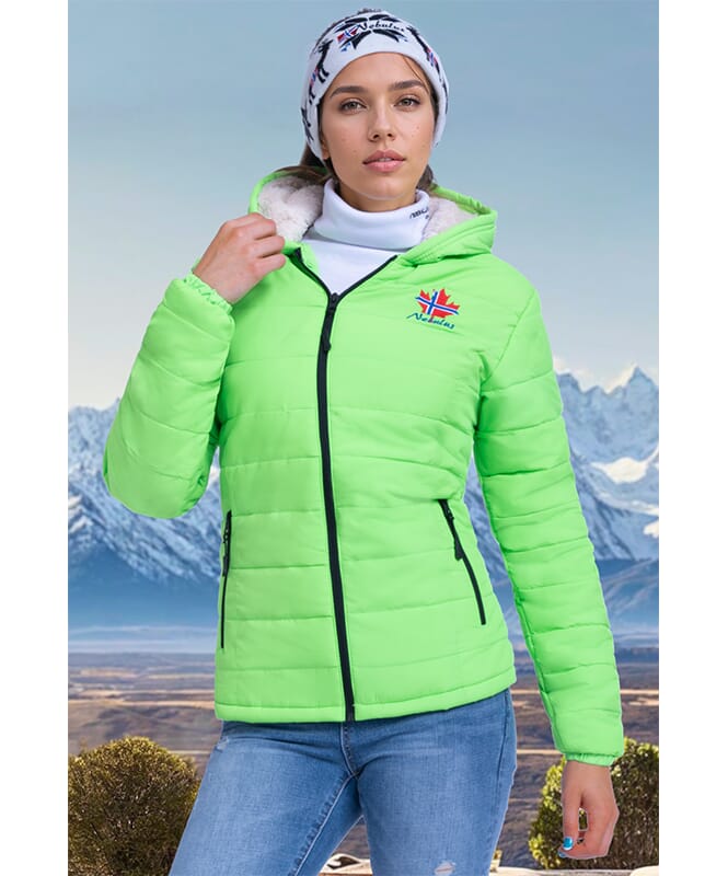 Winter Jacket GLOWFUR Women lime