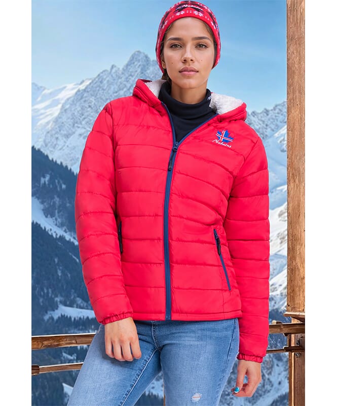 Winter Jacket GLOWFUR Women rot