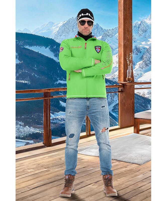 Giacca invernale in softshell STYLER FUR Uomo lime